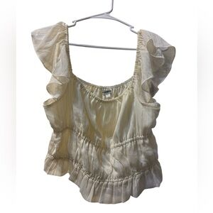 NWOT Express cream color Palermo Top. Size L